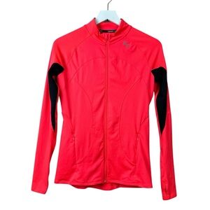 Under Armour Neon Coral Full Zip Fitted All Season Gear Jacket Women S